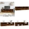 TV-Schrank Räuchereiche 150x30x44,5 cm Holzwerkstoff - TV-Schrank, TV-Schränke, TV-Ständer, TV-Board, TV-Bank, TV Sideboard, Fernsehschrank,