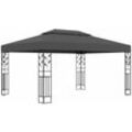 Pavillon mit Doppeldach 3x4 m Anthrazit Vidaxl