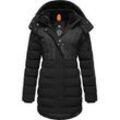 Winterjacke RAGWEAR "Ashanta Block", Damen, Gr. M (38), schwarz, Außenmaterial: 100% Polyester, Innenfutter: 100% Polyester, Wattierung: 100% Polyester, modisch, tailliert ca. Mitte Oberschenkel, hoch geschlossener Ausschnitt, Jacken, Wasserdichter gesteppter Winterparka mit gefütterter Kapuze