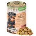 Lyra Pet Lecker.Pet Gino's 100 % Muskelfleischwürfel Rind & Schwein Hundefutter Nassfutter 24x400 g