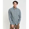 Langarmhemd GANT "REG POPLIN SMALL CHECK SHIRT", Herren, Gr. 4XL, N-Gr, grün (deep forest grün), Web, Obermaterial: 100% Baumwolle, casual, Hemden, Regular Fit Popeline Hemd mit kleinem Karomuster