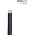 LED Kabel RGB 4-polig 200m Rolle - Querschnitt: 4x0,75mm2 / AWG18