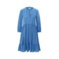 Popeline-Kleid - Blau - Gr.: 46