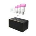 Philips Hue White & Color Ambiance E27 1100lm Starter-Set mit Bridge + JBL Authentics 500