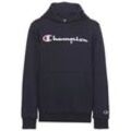 Kapuzensweatshirt CHAMPION "Hooded Sweatshirt", Kinder, Gr. S (128/134), schwarz (nny), Sweatware, Obermaterial: 73% Baumwolle, 27% Polyester, sportlich, Sweatshirts