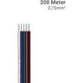 LED Kabel RGBW 5-polig 200m Rolle - Querschnitt: 5x0,75mm2 / AWG18