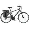 E-Bike TELEFUNKEN "Expedition XT481" Gr. 48, grau (anthrazit), E-Bikes, 48cm, 28 Zoll (71,12cm), Pedelec, Elektrofahrrad für Herren