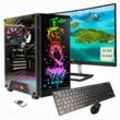 HYRICAN Gaming-PC-Komplettsystem "Rockstar SET2464", Windows 11,inklusive 32" Curved Monitor Philips E-line 322E1C, F (A-G), Computer-Komplettsysteme, schwarz, Microsoft Windows 11 Home (64 Bit), 16 GB RAM 1000 GB SSD