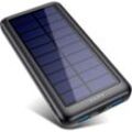 Externer Akku Simpletek Black Power Bank 26800mAh 5V 2xUSB 1xUSB-C 1xMicro-USB Solar Panel