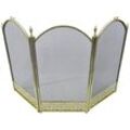 Ingleton 3 Panel Fire Guard Fireplace Screen Fence, Brass