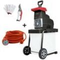 Elektro-gartenhäcksler schredder 2800W 45MM Scheppach GS60 + elektrokabel 20 mt