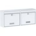 Briefkasten - set - 2x bk 900 - Stahl Weiß - 2x2170-0662 - Basi