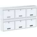 Basi - Briefkasten - set - 6x bk 900 - Stahl Weiß - 6x2170-0662