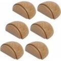 6er-Set Türstopper – Selbstklebender Türstopper aus Holz für Böden und Parkett (Buche)