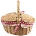 Tlily - Wicker Picknick Korb im Land Haus Stil mit Deckel und & Liner für Picknicks, Partys Grill Abende