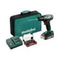 Metabo - Akku-Bohrschrauber bs 18 Set 1x 2,0 Ah Akku + Ladegerät + Bit-Box in Tasche