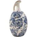 Signes Grimalt - Große blaue dekorative Blumenvase aus Keramik für Zuhause und Büro