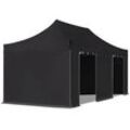 TOOLPORT 3x6m Stahl Faltpavillon, inkl. 4 Seitenteile, schwarz - (600122)