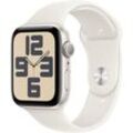 Apple Watch SE (2024) GPS 44 mm Aluminiumgehäuse Sport Band Polarstern M/L