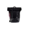 Daypack ALPHA INDUSTRIES "Alpha Industries Accessoires - Bags Crew Roll Top Bag", schwarz, Shell: 100% Nylon, Rucksäcke