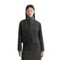 Kurzjacke MARC O'POLO "aus Herringbone-Wolle-Mix", Damen, Gr. 36, schwarz, Obermaterial: 38% Wolle (Schafwolle), 29% Polyester, 15% Polyacryl, 13% Baumwolle, 3% Polyamid, 2% Sonstige Fasern; Futter: 100% Baumwolle, unifarben, casual, relaxed fit, Langarm normaler Saum, Jacken