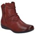 Stiefelette JOSEF SEIBEL "Naly 24" Gr. 37, rot (rot used), Damen, Leder, used, Schuhe, Reißverschluss Stiefel, Winterstiefelette mit zwei Reißverschlüssen