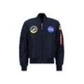 Bomberjacke ALPHA INDUSTRIES "Alpha Industries Men - Bomber Jackets MA-1 VF Vintage Fit NASA" Gr. 4 XL, blau (rep.blau), Herren, Obermaterial: 100% Nylon, Futter: 100% Nylon, Füllung: 100% Polyester, Jacken