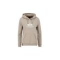 Hoodie ALPHA INDUSTRIES "Alpha Industries Women - Hoodies New Basic Hoodie Women", Damen, Gr. L, beige (vintage sand), Obermaterial: 80% Baumwolle, 20% Polyester, regular fit, Sweatshirts