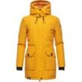 Winterjacke NAVAHOO "Blizzardstorm" Gr. XS (34), gelb, Damen, Oberstoff: 70% Baumwolle, 30% Nylon, Futter: 100% Polyester, Wattierung: 100% Polyester, Ärmelfutter: 100% Polyester, Jacken, Warm gefütterter Wintermantel mit Kapuze