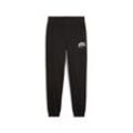 Trainingshose PUMA "SQUAD SWEATPANTS FL CL" Gr. S, N-Gr, schwarz (puma schwarz), Herren, Fleece, Obermaterial: 66% Baumwolle, 34% Polyester, bedruckt, Hosen