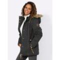 Steppjacke CASUAL LOOKS Gr. 38, schwarz, Damen, 50% Polyester, 37% Baumwolle, 13% Polyamid, Kunstpelz:80% Polyacryl, 20% Polyester, unifarben, Jacken