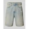 Straight Leg Jeansshorts mit Label-Stitching Modell 'EARL'