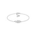 Armband ELLI "Hamsa Hand der Fatima Kristalle 925 Silber", silber (silber, weiß), Armbänder, Damen, 20cm,mit Steinen, Silber 925 (Sterlingsilber)