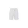 Shorts ALPHA INDUSTRIES "Alpha Industries Men - Shorts Alpha Puff Print Short", Herren, Gr. L, Normalgrößen, grau (pastel grau), Obermaterial: 80% Baumwolle, 20% Polyester, Hosen