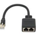 RJ45-Splitter-Adapter, 1 auf 2 RJ45-Netzwerk-Port-Ethernet-Adapter-Splitter, CAT8-Netzwerkkabel-Splitter-Adapter für das Heimbüro