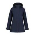 Steppjacke ICEPEAK "D FUNKTIONSJACKE ALNA", Damen, Gr. 36, blau (dunkelblau), Web, Obermaterial: 100% Polyester. Futter: 100% Polyester. Wattierung: 100% Polyester, sportlich, regular fit hüftbedeckend, Langarm, Jacken, mit hohem Stehkragen