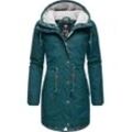 Winterjacke RAGWEAR "YM-Canny" Gr. S (36), grün (dunkelgrün), Damen, Außenmaterial: 65% Polyester, 35% Baumwolle, Innenfutter: 100% Polyester, Wattierung: 100% Polyester, Jacken, stylischer Damen Kurzmantel Parka mit Kapuze