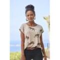 LASCANA T-Shirt 'mit Leoparden-Motiv' mehrfarbig Gr. 32/34 für Damen. Rundhals und Print. Figurumspielend