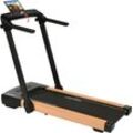 Laufband CHRISTOPEIT SPORT "2 in 1 S", schwarz (schwarz, holz), Laufbänder, ohne Unterlegmatte, bis max. 14 km/h, klappbar, B:68cm H:110cm L:139cm