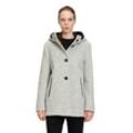 Wolljacke GIL BRET "Gil Bret Wolljacke mit Kapuze", Damen, Gr. 38, grau (light grau melange), Obermaterial: 100% Schurwolle. Besatz: 100% Polyamid. Futter: 100% Polyamid / Futter2: 100% Polyester. Füllung: 100% Polyester., sportlich, lässig geschnitten, Langarm, Jacken