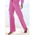 Strickhose LASCANA, Damen, Gr. 32/34, N-Gr, pink, Obermaterial: 50% Viskose, 28% Polyester, 22% Nylon, unifarben, Basic, bequem lang, Hosen, mit weitem Bein, Loungewear