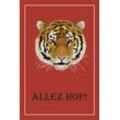 Leinwandbild QUEENCE "Tiger ALLEZ HOP", braun, B:80cm H:120cm T:2cm, Bilder