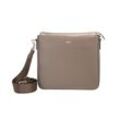 Umhängetasche JOOP "sofisticato 1.0 jasmina shoulderbag mvz", Damen, Gr. B/H/T: 27cm x 25cm x 6cm, braun (morel), Leder, Taschen, Schultertasche Tasche Damen Handtasche Damen