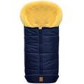 Fußsack HEITMANN FELLE "Eisbärchen - Lammfell Winterfußsack - Premium Qualität", blau (marine), B:44cm L:100cm T:10cm, Polyester, Fußsäcke, mit echtem Lammfell, für Kinderwagen & Buggy, 6 Gurtschlitze, waschbar