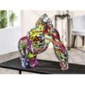 Tierfigur CASABLANCA BY GILDE "Gorilla Street Art stehend", bunt, B:25cm H:40cm T:49cm, Kunstharz, Dekofiguren