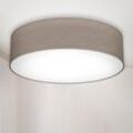 Deckenleuchte B.K.LICHT Lampen grau (taupe) LED Deckenlampe Stoff Textilschirm Wohnzimmer Schlafzimmer taupe 2xE27