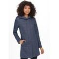 Kurzmantel ONLY "ONLSEDONA LIGHT COAT OTW NOOS" Gr. M (38), blau (maritime blau melange), Damen, Web, Obermaterial: 85% Polyester, 15% Baumwolle, unifarben, meliert, Mäntel, verdeckte Knopfleiste