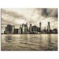 Wandbild ARTLAND "Lower Manhattan Skyline", beige (natur), B:120cm H:90cm, Canvas, Leinwand, Bilder, als Leinwandbild, Poster in verschied. Größen