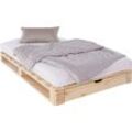 Palettenbett HOME AFFAIRE ""ALASCO " BESTSELLER Mit Schublade" Betten Gr. Aus massiver Kiefer, Liegefläche B/L: 120cm x 200cm H: 18cm, beige (natur) zertifiziertes Massivholz, erweiterbar zum Doppel- oder Familienbett