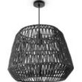 Pendelleuchte PACO HOME "POMI" Lampen Gr. Ø 40cm H: 32cm, schwarz Pendelleuchte Korb Lampe Esszimmerlampe Rattan Papier Boho E27